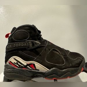 Air Jordan 8, size 3.5, black a bit faded but good condition